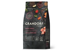 GRANDORF Fresh Cat STERILISED Turkey&Sweet Potato (Свежее мясо индейки с бататом для стерилизованных кошек) 400 г GRANDORF Fresh Cat STERILISED Turkey&Sweet Potato (Свежее мясо индейки с бататом для стерилизованных кошек) 400 г