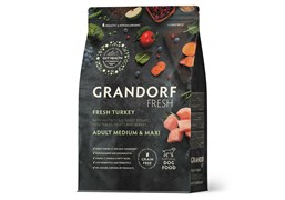 GRANDORF Fresh Dog Adult Med&Maxi Turkey&Sweet Potato (Свежее мясо индейки с бататом для собак средних и крупных пород) 10 кг GRANDORF Fresh Dog Adult Med&Maxi Turkey&Sweet Potato (Свежее мясо индейки с бататом для собак средних и крупных пород) 10 кг