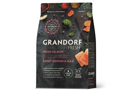 GRANDORF Fresh Dog Adult MED&MAXI Salmon&Sweet Potato (Свежее филе лосося с бататом для собак средних и крупных пород) 1 кг GRANDORF Fresh Dog Adult MED&MAXI Salmon&Sweet Potato (Свежее филе лосося с бататом для собак средних и крупных пород) 1 кг