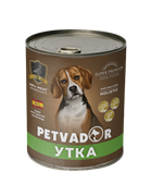 Petvador Полнорационный влажный корм для собак всех стадий  жизни  ( утка) 400 г