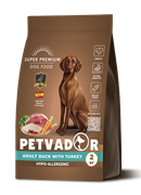 Petvador (Super-Prem) Полнорационный корм для взрослых собак всех пород с чувств. пищеварением утка 2 кг