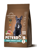Petvador  (SUPER-PREM) Полнорационный корм для взр. собак мелких пород с чувств. пищеварением 2 кг
