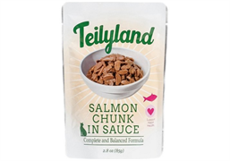 Корм влажный (паучи) Тейлиленд / Teilyland консервированный полнорационный для кошек кусочки с лососем в соусе, 85 г zb100164