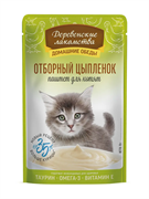 Деревенские лакомства конс. д/кошек «Отборный лосось паштет для котят», пауч 70г ZB218985