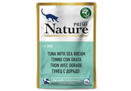 PRIME NATURE пауч 100гр в желе Тунец с дорадо д/кошек