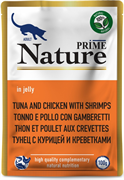 PRIME NATURE пауч 100гр в желе Тунец с курицей и креветками д/кошек ZB460063