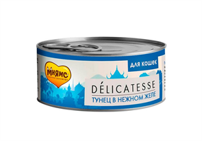 Влажный дополнительный корм Мнямс для кошек Тунец в нежном желе 70 г ZB717611