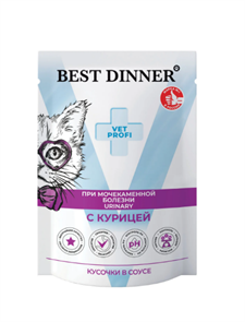 {{productViewItem.photos[photoViewList.activeNavIndex].Alt || productViewItem.photos[photoViewList.activeNavIndex].Description || 'Best Dinner Exclusive Vet Profi Urinary влажный корм для кошек при мочекаменной болезни с кусочками курицы в соусе, 85 гр'}}