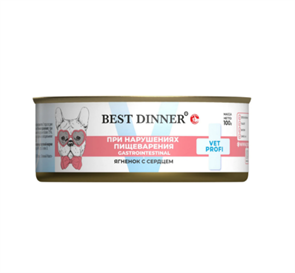 {{productViewItem.photos[photoViewList.activeNavIndex].Alt || productViewItem.photos[photoViewList.activeNavIndex].Description || 'Best Dinner Exclusive Vet Profi GastroIntestinal влажный корм для собак при нарушениях пищеварения с ягненком и сердцем, 100 гр'}}