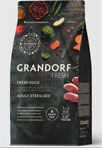 {{productViewItem.photos[photoViewList.activeNavIndex].Alt || productViewItem.photos[photoViewList.activeNavIndex].Description || 'GRANDORF Fresh Cat STERILISED Duck&amp;Sweet Potato Свежее мясо утки с бататом для стерилизованных кошек, 400 гр'}}