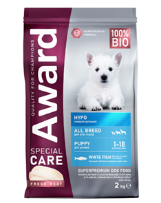 {{productViewItem.photos[photoViewList.activeNavIndex].Alt || productViewItem.photos[photoViewList.activeNavIndex].Description || 'Сухой корм AWARD SPECIAL CARE HYPO PUPPY со свежей белой рыбой для щенков от 1 месяца, беременных и кормящих собак всех пород, склонных к аллергии, 2кг'}}
