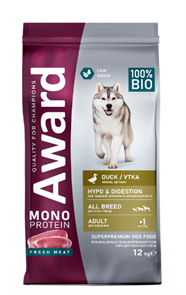 {{productViewItem.photos[photoViewList.activeNavIndex].Alt || productViewItem.photos[photoViewList.activeNavIndex].Description || 'Сухой корм AWARD Monoprotein для взрослых собак всех пород из утки с добавлением яблока и артишока, 12 кг'}}