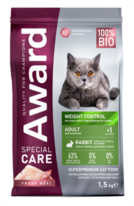{{productViewItem.photos[photoViewList.activeNavIndex].Alt || productViewItem.photos[photoViewList.activeNavIndex].Description || 'Сухой корм AWARD SPECIAL CARE Weight Control для взрослых стерилизованных кошек для контроля веса со свежим мясом кролика, 1.5 кг'}}