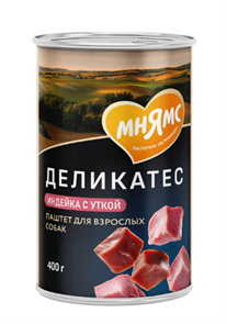 {{productViewItem.photos[photoViewList.activeNavIndex].Alt || productViewItem.photos[photoViewList.activeNavIndex].Description || 'Мнямс консервы для собак всех пород "Турдакен по-британски" (индейка с уткой), 400 гр'}}