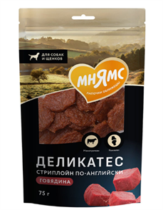 {{productViewItem.photos[photoViewList.activeNavIndex].Alt || productViewItem.photos[photoViewList.activeNavIndex].Description || 'Мнямс Лакомство для собак "Стриплойн по-английски", 75 гр'}}