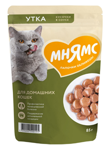 {{productViewItem.photos[photoViewList.activeNavIndex].Alt || productViewItem.photos[photoViewList.activeNavIndex].Description || 'Влажный корм Мнямс Кусочки в соусе с уткой для домашних кошек, 85 гр'}}