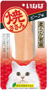 INABA ЯКИСАСАМИ Куриное филе со вкусом говядины для кошек, 26 гр MZB706684