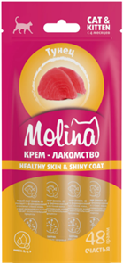 {{productViewItem.photos[photoViewList.activeNavIndex].Alt || productViewItem.photos[photoViewList.activeNavIndex].Description || 'MOLINA, Функциональное крем-лакомство с тунцом для взрослых кошек Здоровая кожа, густая и блестящая шерсть, 48 гр'}}