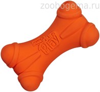 Игрушка для собак -кость трехгранная , латекс с наполнителем, с запахом бекона, маленькая