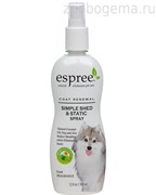 Espree Средство-антистатик для ухода за шерстью в период линьки, для собак и кошек. Simple Shed & Static, 355 ml