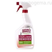 Nature's Miracle Универсальный уничтожитель пятен и запахов Дыня для кошек, спрей, 946мл NM Cat Stain&Odor Remover Spray Mel 32oz