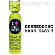 PET HEAD Клубнично-лимонадный шампунь "Чудо-линька" для линяющих кошек, без сульфатов и парабенов