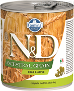 Н&Д влажный корм для собак низкозерновой, кабан и яблоко /N&D DOG ANCESTRAL GRAIN BOAR & APPLE, 285 гр