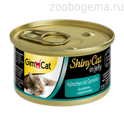 GIMCAT ShinyCat Консервы для кошек «Цыпленок с креветками»