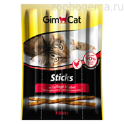 GIMCAT Sticks Палочки лакомые с домашней птицей и печенью