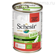 Schesir Bio консервы для собак, говядина 400 гр