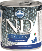 N&D DOG OCEAN COD & PUMPKIN PUPPY Н&Д для щенков океан, треска и тыква для щенков, 285 гр