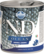 Н&Д влажный корм для собак океан, Сельдь и креветка /N&D DOG OCEAN HERRING & SHRIMP 285 гр
