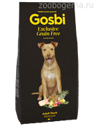 Корм  Госби Грейн фри для собак всех пород с Уткой 12 кг / GOSBI EXCLUSIVE GRAIN FREE ADULT DUCK MEDIUM , 12 кг