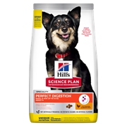 Hill's Science Plan Perfect Digestion Cухой корм  для взрослых собак мелких пород для поддержания здоровья пищеварения  1.5 кг