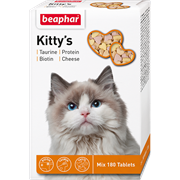 Beaphar Kitty's MIX комплекс вит. для кошек таурин, биотин, протеин, сыр 180 таб.