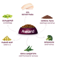 Сухой корм AWARD HYPO для взрослых собак всех пород с белой рыбой с добавлением брокколи, сельдерея и семян льна, 2 кг MZB173488 - фото 15360