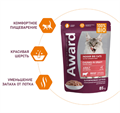 Влажный корм AWARD Indoor big cats для взрослых домашних кошек крупных пород кусочки в соусе с говядиной, 85 гр MZB176991 - фото 15450