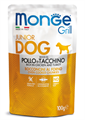 Monge Dog Grill PUPPY&JUNIOR Pouch паучи для щенков курица и индейка, 100 гр MZB013178 - фото 16234
