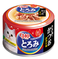 INABA ТОРОМИ в бульоне куриное филе и тунец кацуо со вкусом гребешка для кошек ж/б, 80 гр MZB947162 - фото 16323