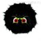 SILLY SQUEAKERS Игрушка-пищалка для собак Пушистый мяч с глазами большой, черный - фото 7587