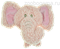 AROMADOG Игрушка для собак BIG HEAD Слон 12 см розовый - фото 8455